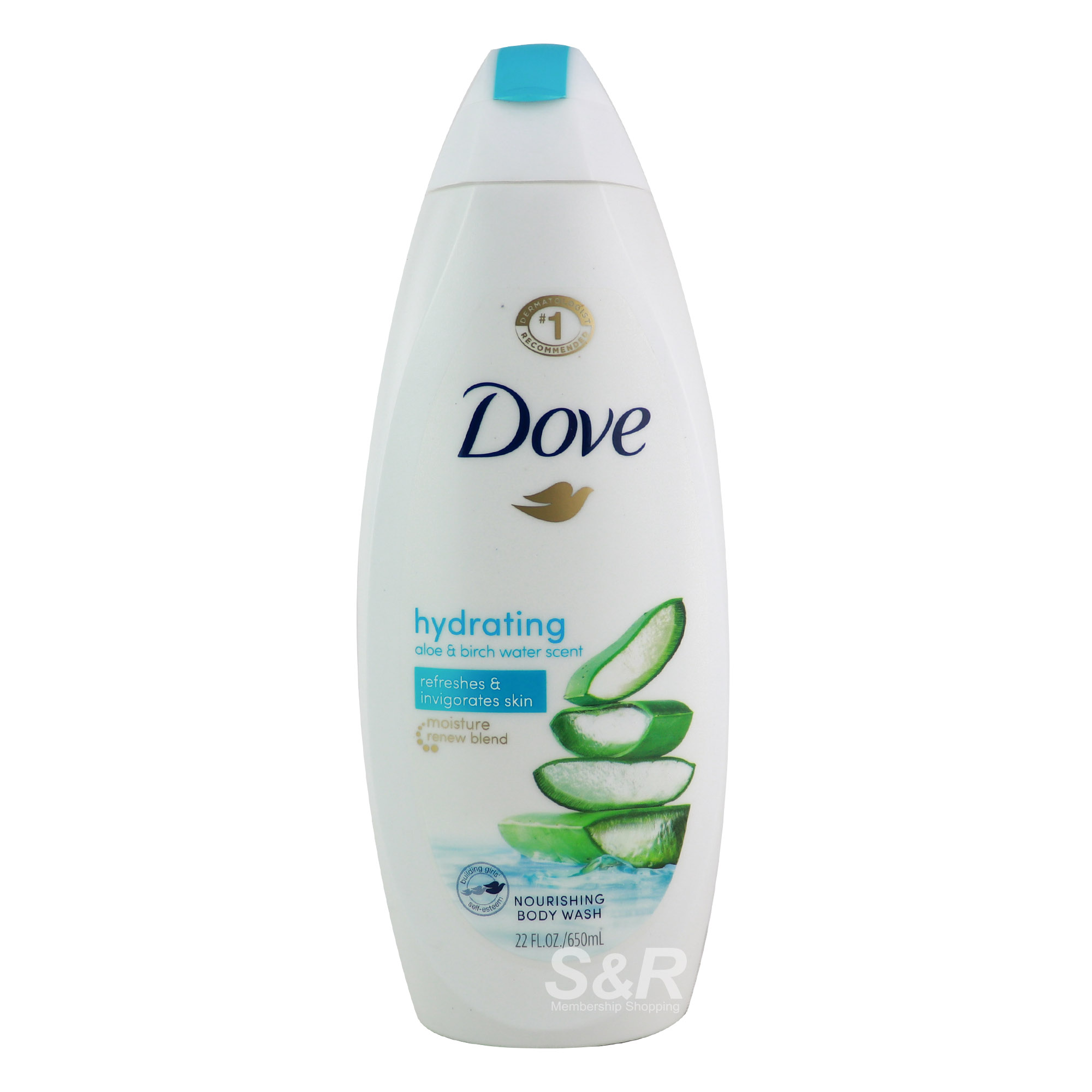Dove Hydrating Aloe and Birch Water Scent Nourishing Body Wash 650mL